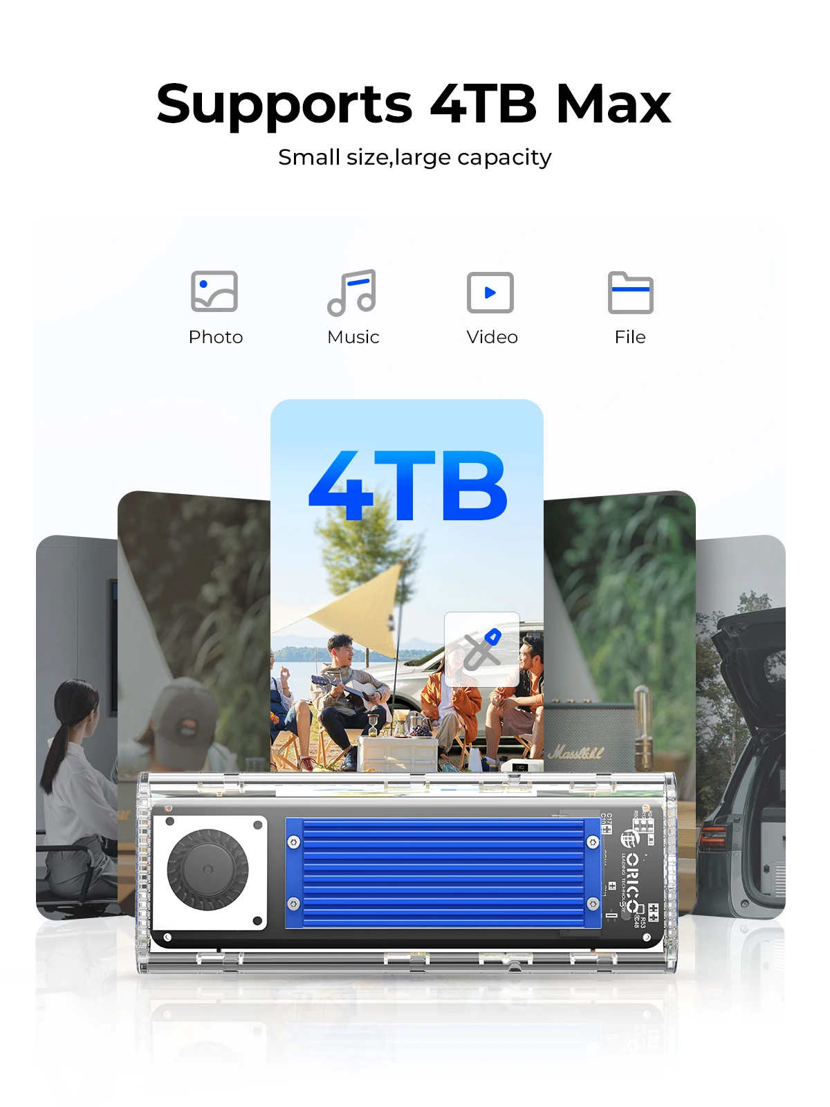 ORICO 20Gbps M.2 NVMe SSD Case - Thunderbolt 4 External Ssd 4Tb recension och pris